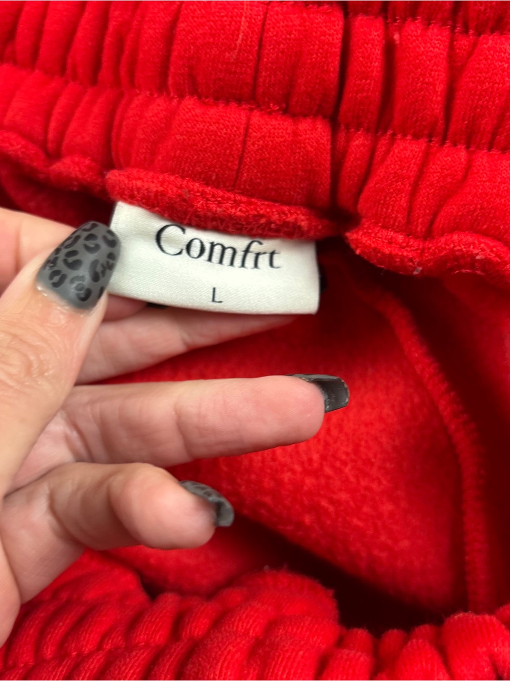COMFRT Women’s Red Minimalist Sweatpants size: Large - Picture 8 of 9